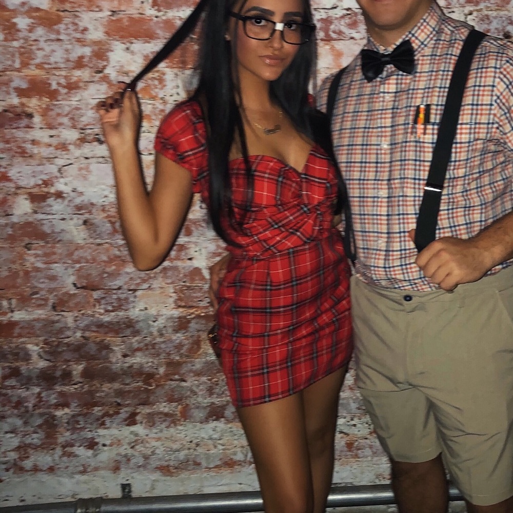 Red Plaid Mini Dress